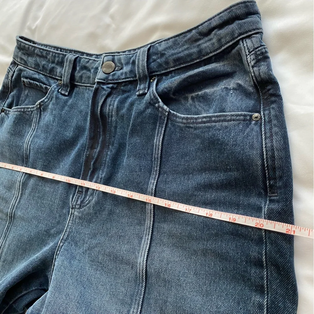 Massimo Dutti blue jeans seamed straight leg denim baggy 5040/711 EUR 42 USA 10 - Picture 13 of 16